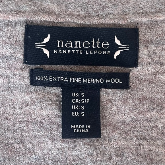 Nanette Lepore Brown 100% Merino Wool Cardigan Size Small - Picture 7 of 7